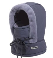 Winter Thick Warm Windproof Hat with Earflaps - Ash Black